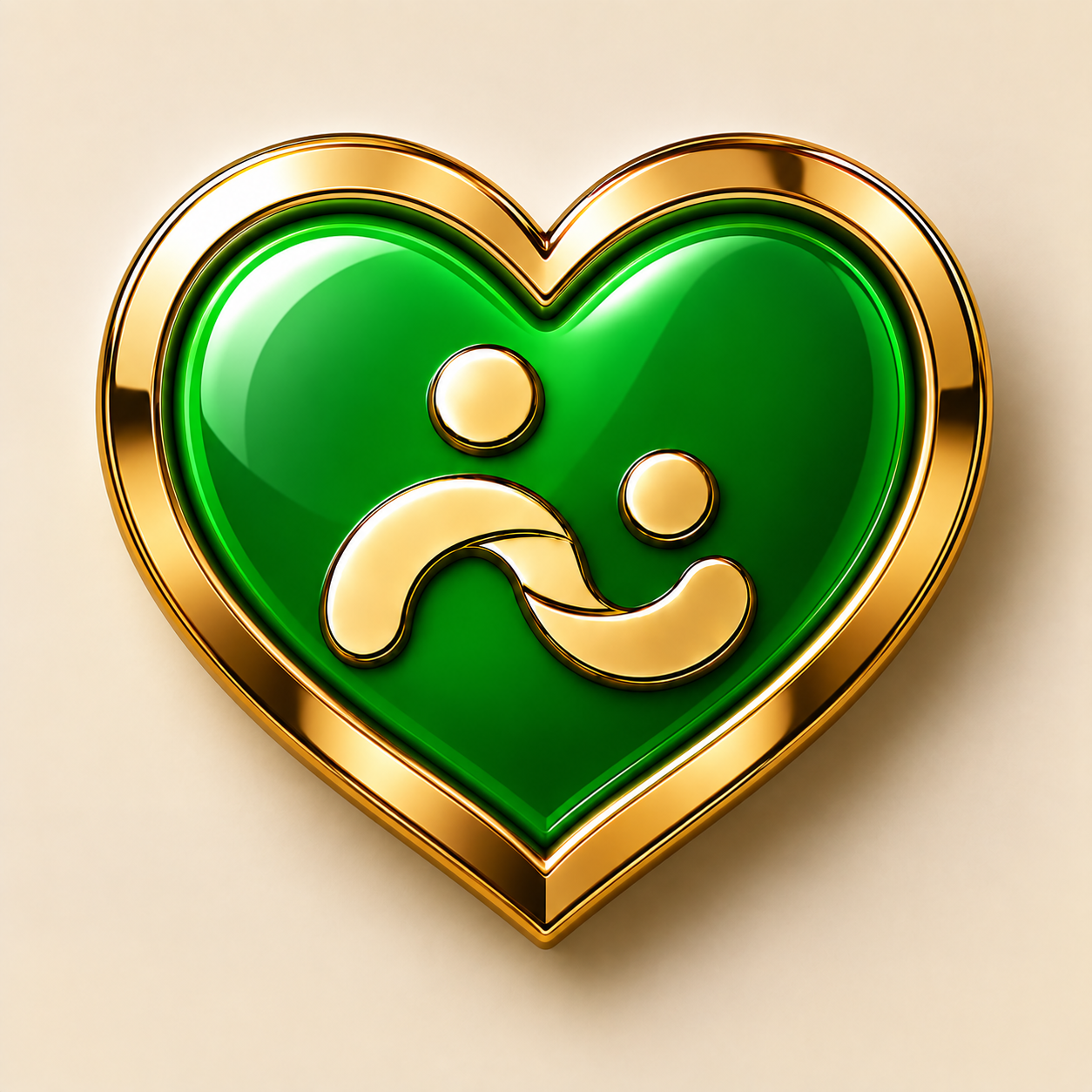 Green Heart pin concept for OPEN.