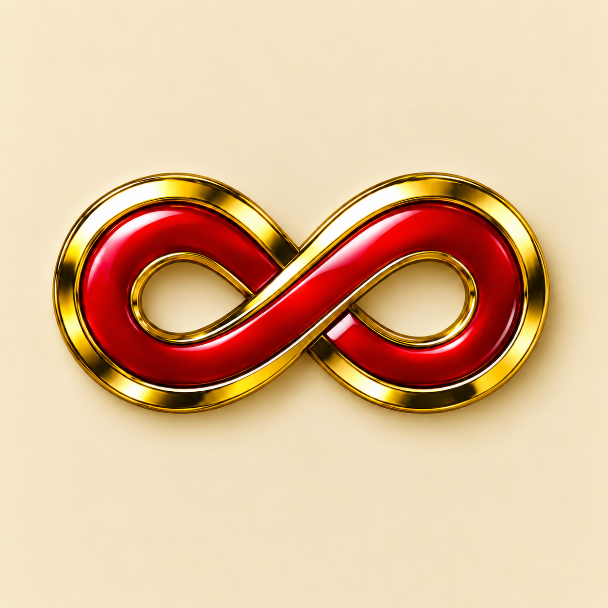 Red Infinity pin concept for PRIVATE.